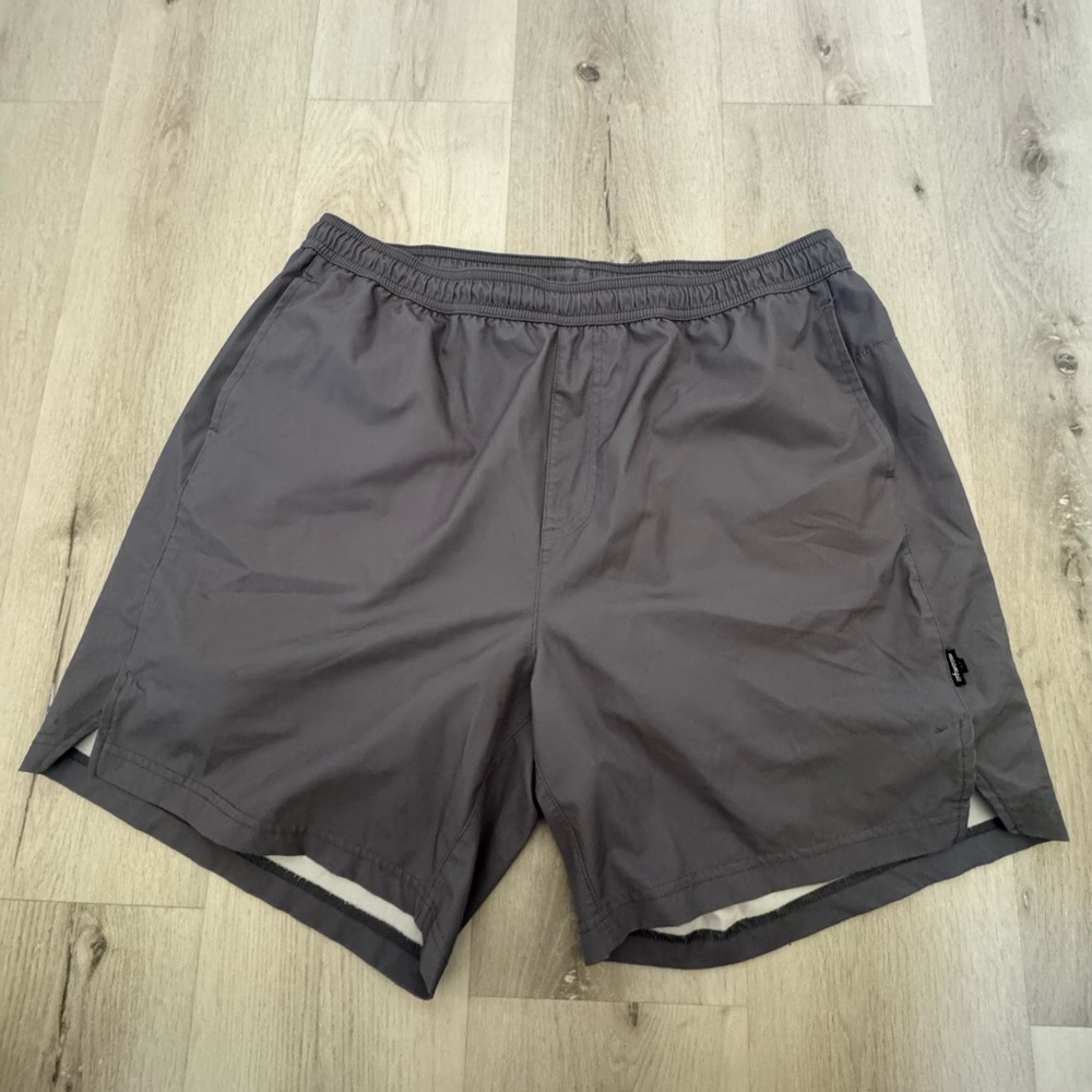 Men's Athletic Charcoal Running Shorts with Elastic Waist